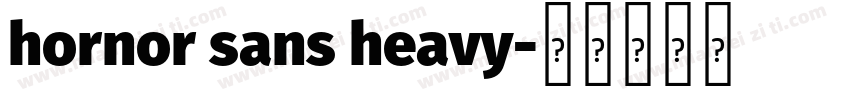 hornor sans heavy字体转换